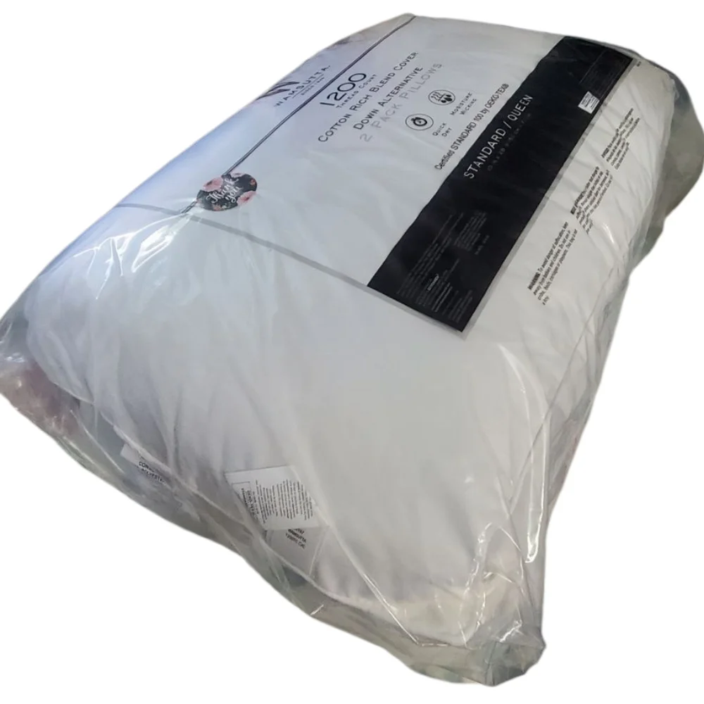 Brand New Wamsutta 1200 Thread Count Down Alternative 2 Pack Pillows. St…